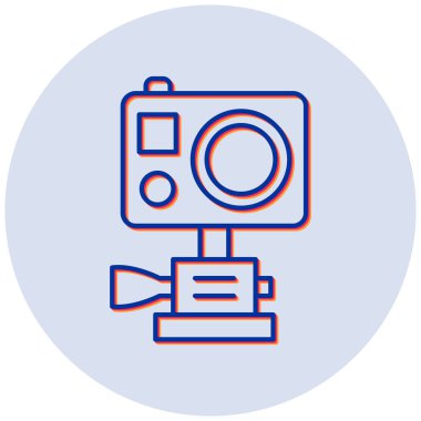 Eylem kamerası, vektör illüstrasyonu