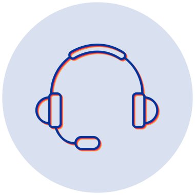 Kulaklık. Web simgesi basit tasarım