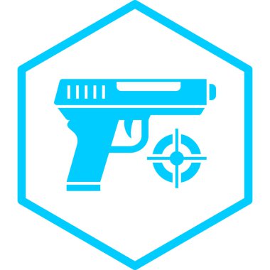 Bir silah simgesinin vektör illüstrasyonu