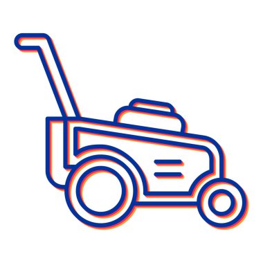 Bir traktör simgesinin vektör illüstrasyonu