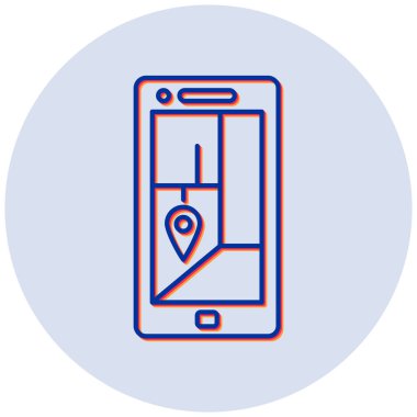 Cep telefonu GPS 'i. Basit tasarım