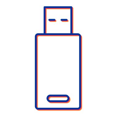 usb simgesi, vektör illüstrasyonu basit tasarım