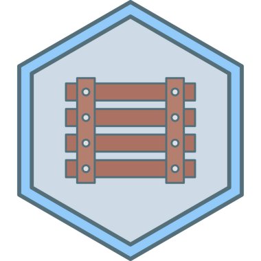 Tahta panel simge vektör illüstrasyonu