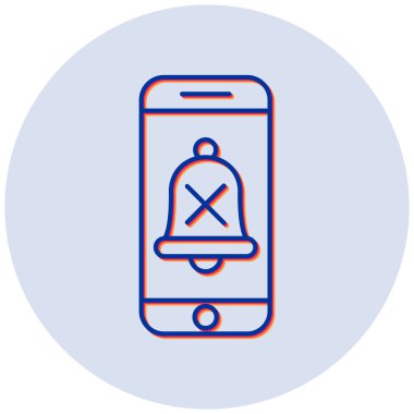 Sessiz Telefon. Web simgesi basit tasarım