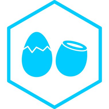 Yumurta simgesi, vektör illüstrasyonu basit tasarım