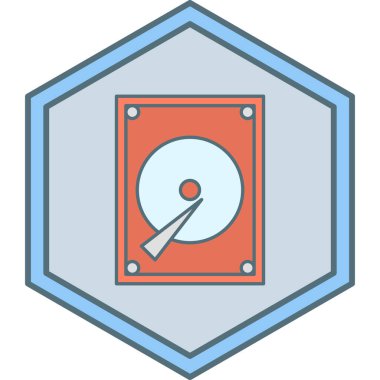 hdd simgesi, basit tasarım vektör çizimi