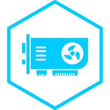 video kartı simgesi, vektör illüstrasyonu basit tasarım