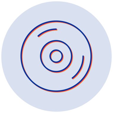 Küçük Disk. Web simgesi basit illüstrasyon