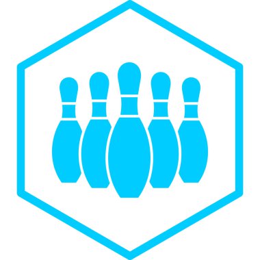 Bowling ikonu vektör illüstrasyonu