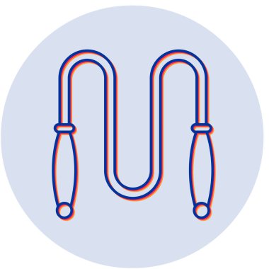 Atlama İpi simgesinin vektör illüstrasyonu 