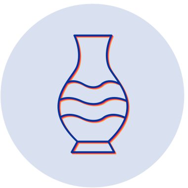 Vazo. Web simgesi basit illüstrasyon