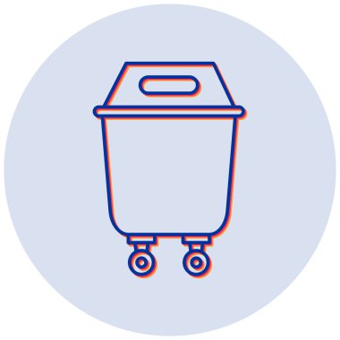 Çöp kutusu simgesi, vektör illüstrasyonu