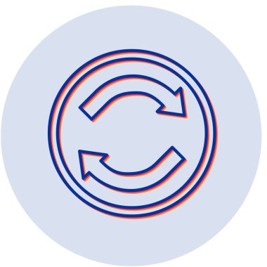 Tekrarlama simgesinin vektör illüstrasyonu