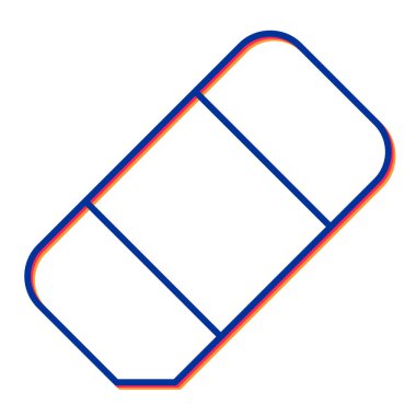 Silgi. Web simgesi basit illüstrasyon