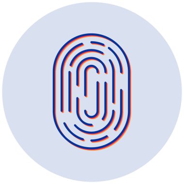 Parmak izi. Web simgesi basit illüstrasyon