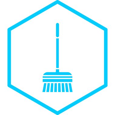 Süpürge simge vektör çizim