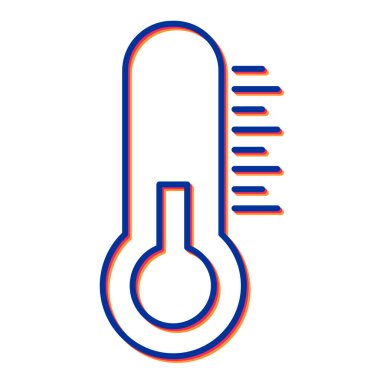 Termometre. Web simgesi basit illüstrasyon