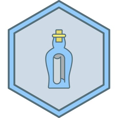 Korsan şişe simgesinin vektör çizimi