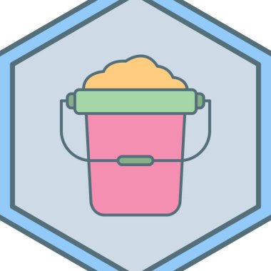 Kum kovası. Web simgesi basit illüstrasyon