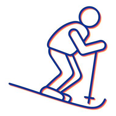 Kayak. Web simgesi vektör illüstrasyonu