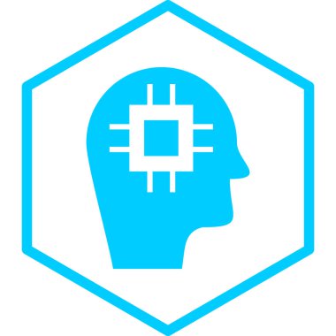 Beyin. Web simgesi basit illüstrasyon