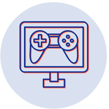 Oyun simgesinin vektör illüstrasyonu