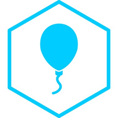 Balon. Web simgesi basit illüstrasyon