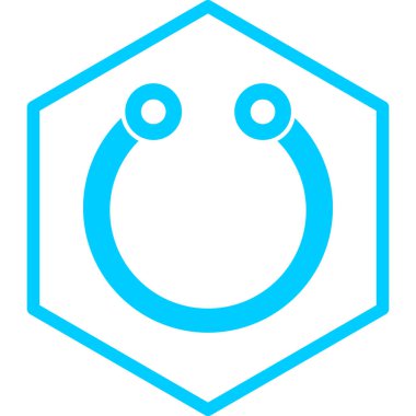 Mavi simgenin vektör illüstrasyonu