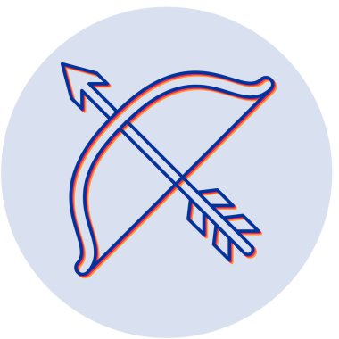 Okçuluk simge vektör çizim