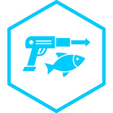 balık simgesi vektör illüstrasyonu