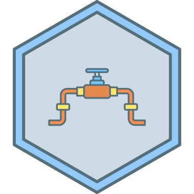 Musluk ikonu. vektör illüstrasyonu