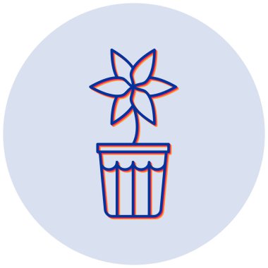 Çiçek. Web simgesi basit illüstrasyon