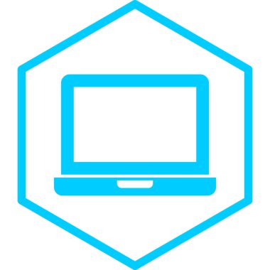 laptop vektör simgesi modern basit illüstrasyon