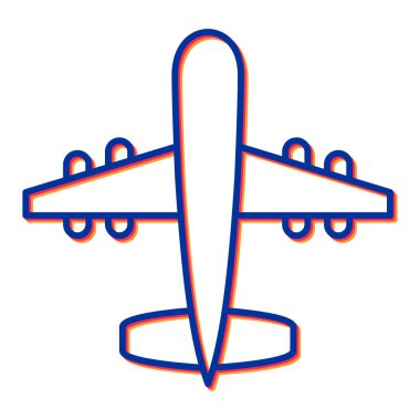 uçak ikonu vektör illüstrasyonu