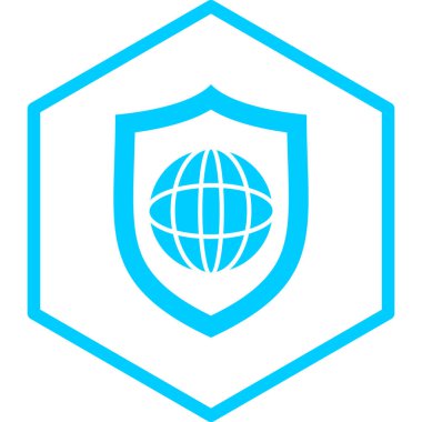 Kalkan. Web simgesi basit illüstrasyon