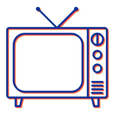Televizyon. Web simgesi basit illüstrasyon