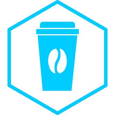 kahve fincanı simgesi, vektör illüstrasyonu