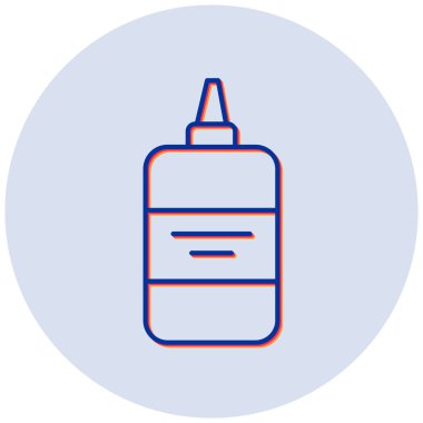 Yapıştırıcı şişesi. Basit illüstrasyon