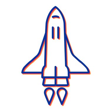 roket ikonu vektör illüstrasyonu