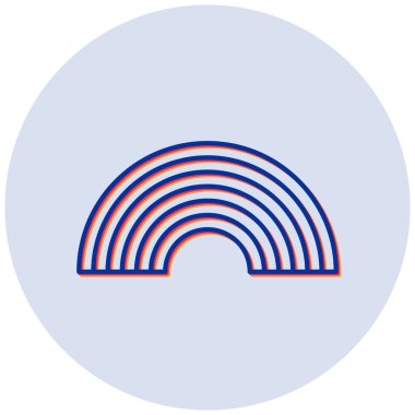 Gökkuşağı simgesinin vektör çizimi