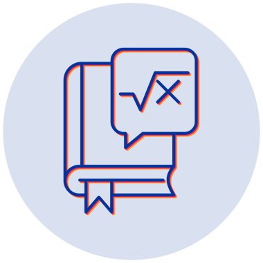 - Matematik. Web simgesi basit illüstrasyon