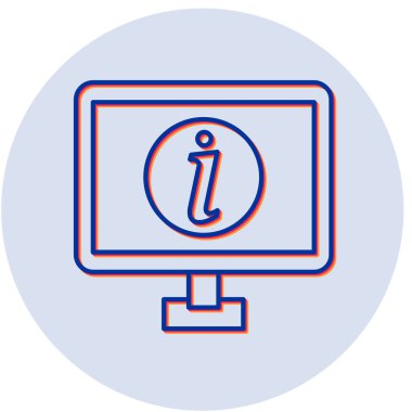 Dijital bilgi vektörü düz renk simgesi