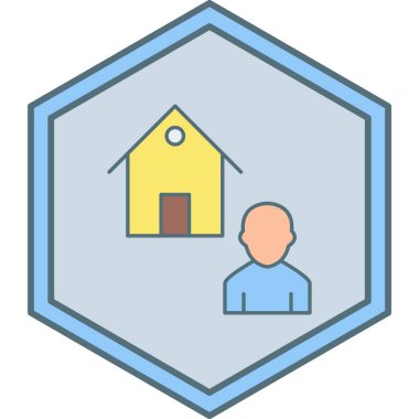 Bir ev simgesinin vektör illüstrasyonu