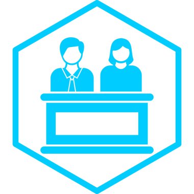 Konferans. Web simgesi basit illüstrasyon