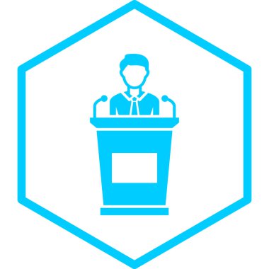 Konferans simgesi. Vektör çizim