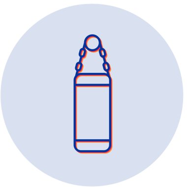 Boks Torbası simgesinin vektör illüstrasyonu