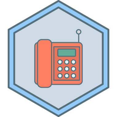 Telefon simgesinin vektör illüstrasyonu