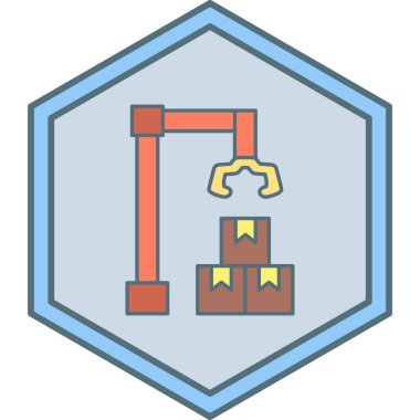 Bir dağıtım simgesinin vektör illüstrasyonu