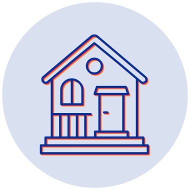 Ev. Web simgesi basit illüstrasyon