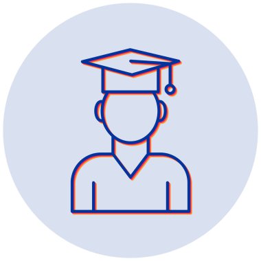 mezuniyet simgesi vektör illüstrasyonu